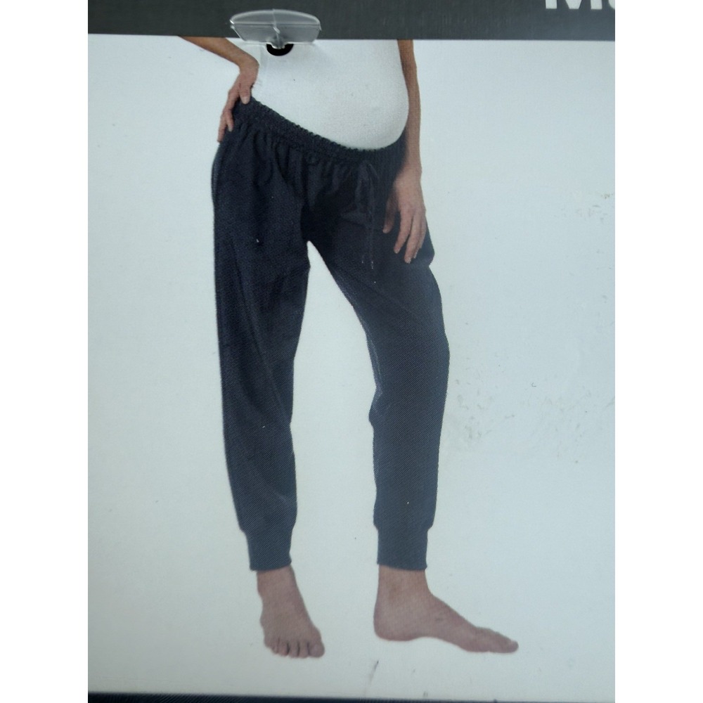 Maternity Jogger Pants Relaxed It Large 12-14 Gray Relaxes Fit Elastic Waist New